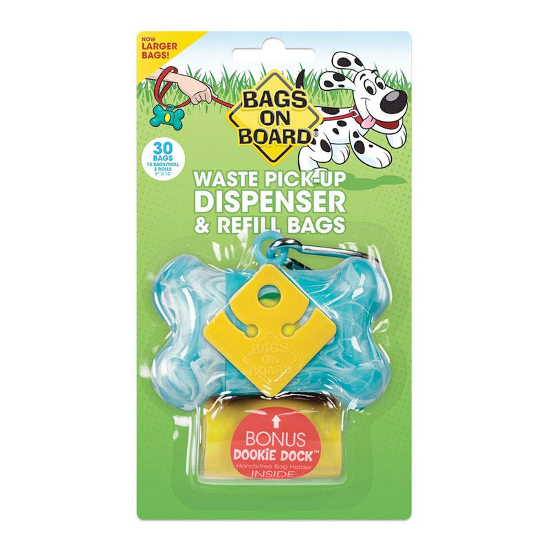 BAGS ON BOARD Pick up Bags Dispenser Marble Bone Multiple Colors