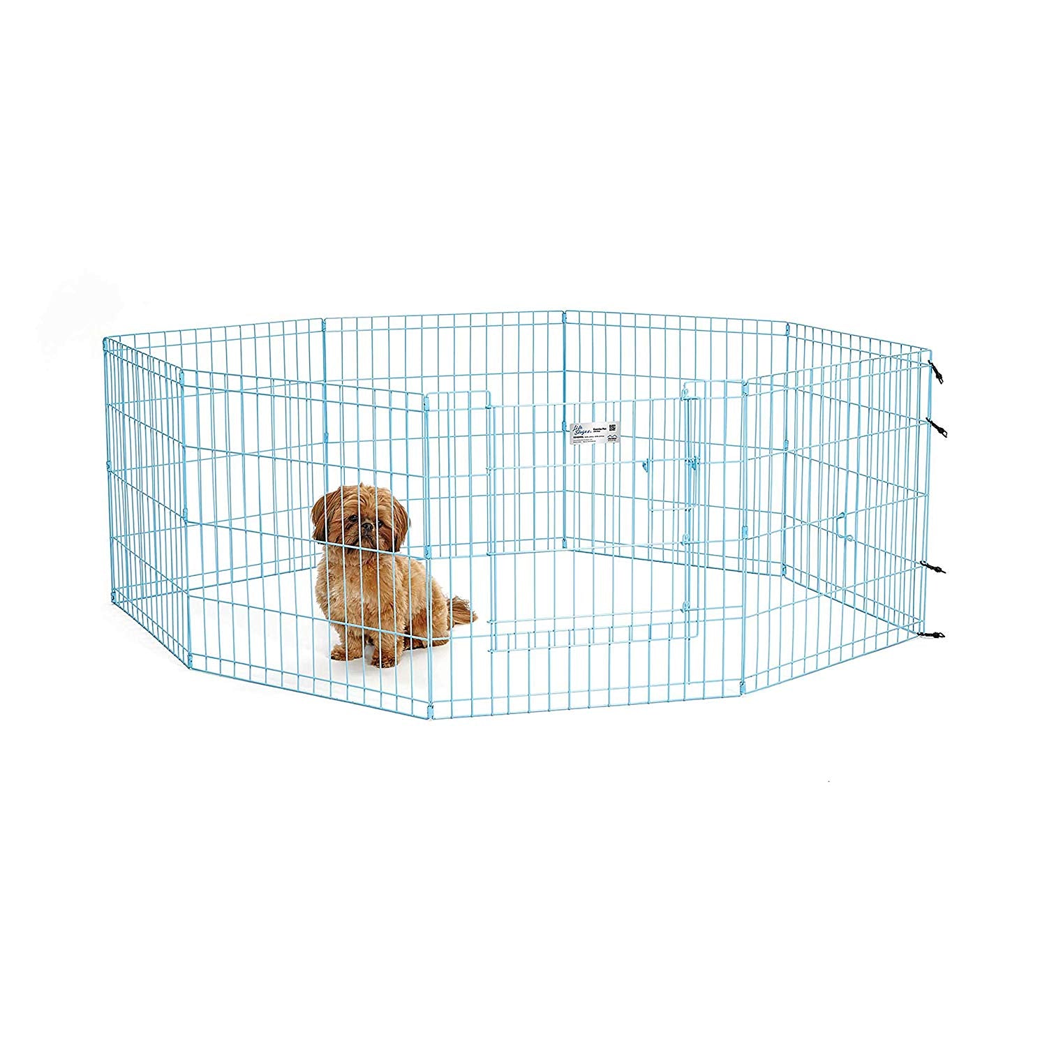 MIDWEST Blue Exercise Pen with Door 24"