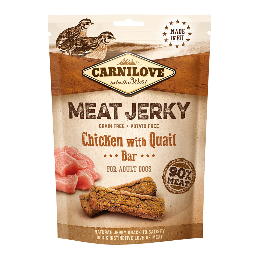CARNILOVE Meat Jerky Chicken & Quail Bar (100gr)
