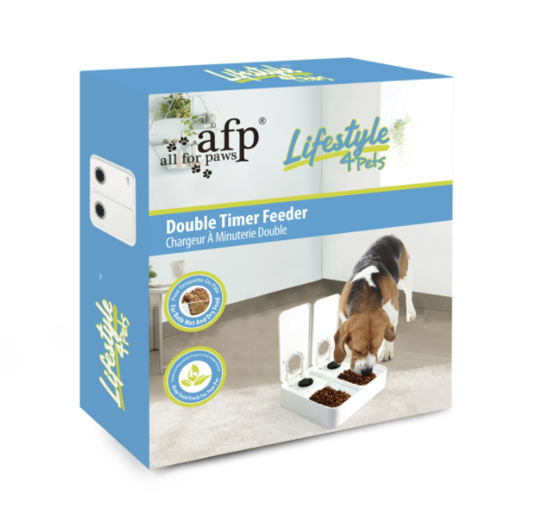 ALL FOR PAWS Double Timer Feeder