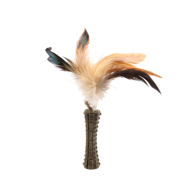 GIGWI Catnip "Johnny Stick" with Natural Feather