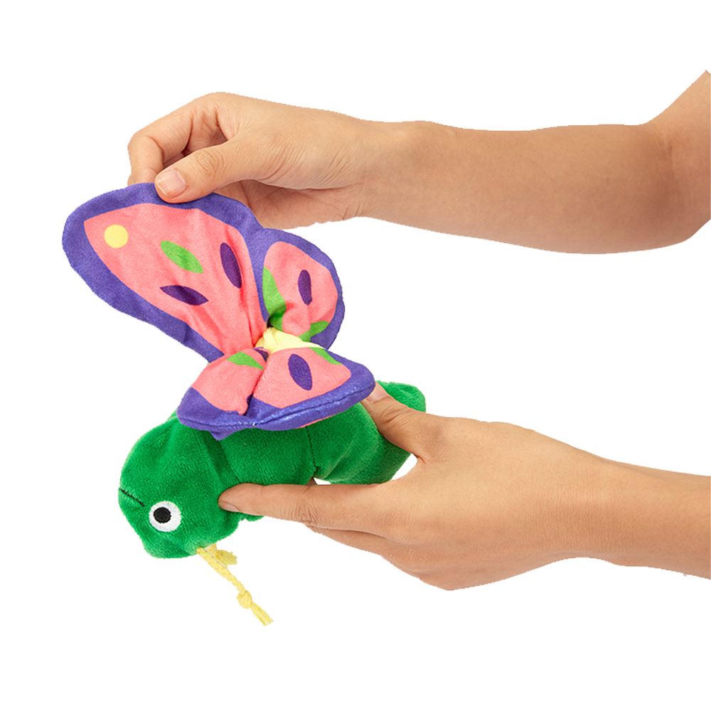 FOFOS Butterfly Reversible Crinkle Dog Toy