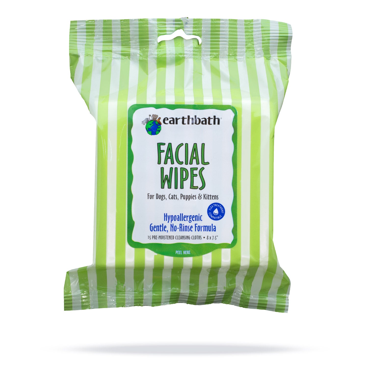 EARTHBATH Facial Wipes (Hypo-Allergenic Cucumber Melon) 25ct