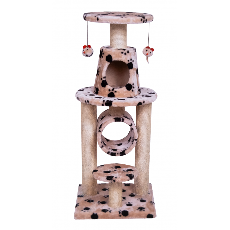 FAUNA INTERNATIONAL Bonalti Paw Print Cat Tree Brown-Beige