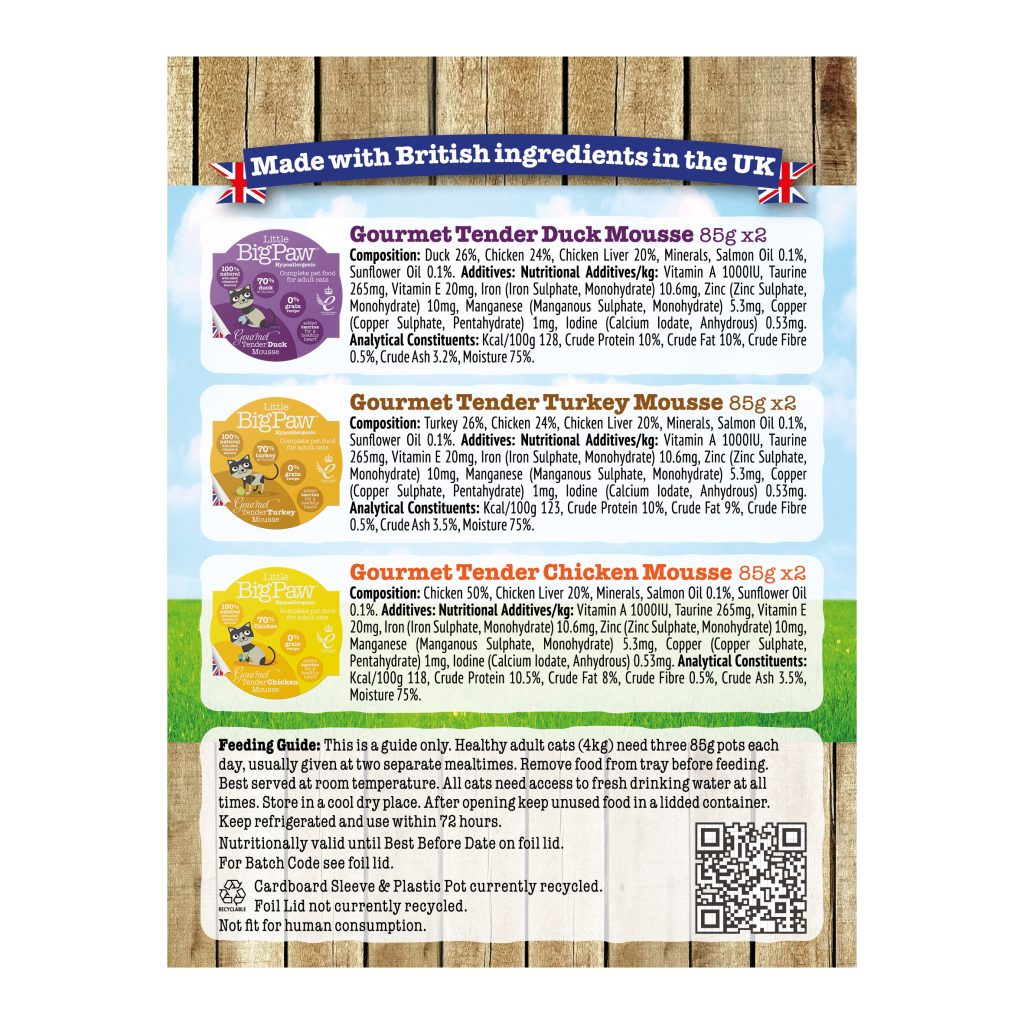 LITTLE BIG PAW Cat Gourmet Poultry Mousse Selection (6x85gr)