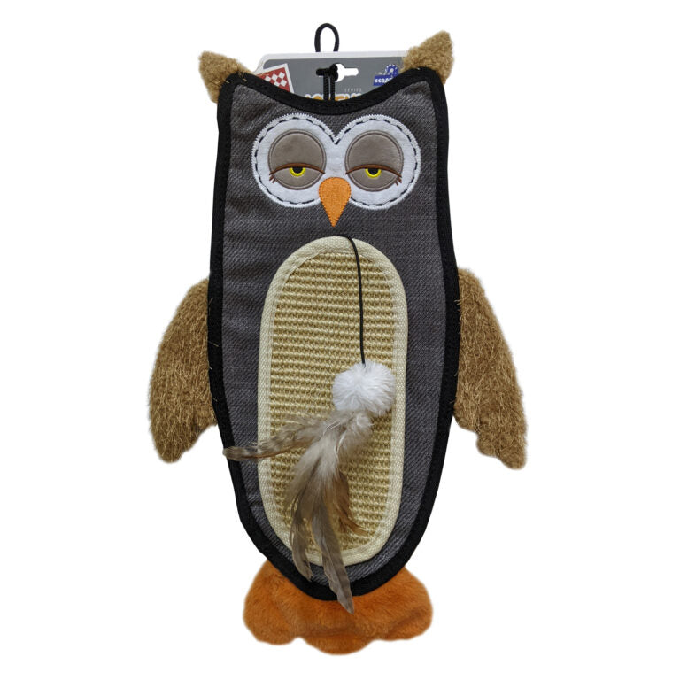 GIGWI Cat Scratcher with Catnip (Owl)