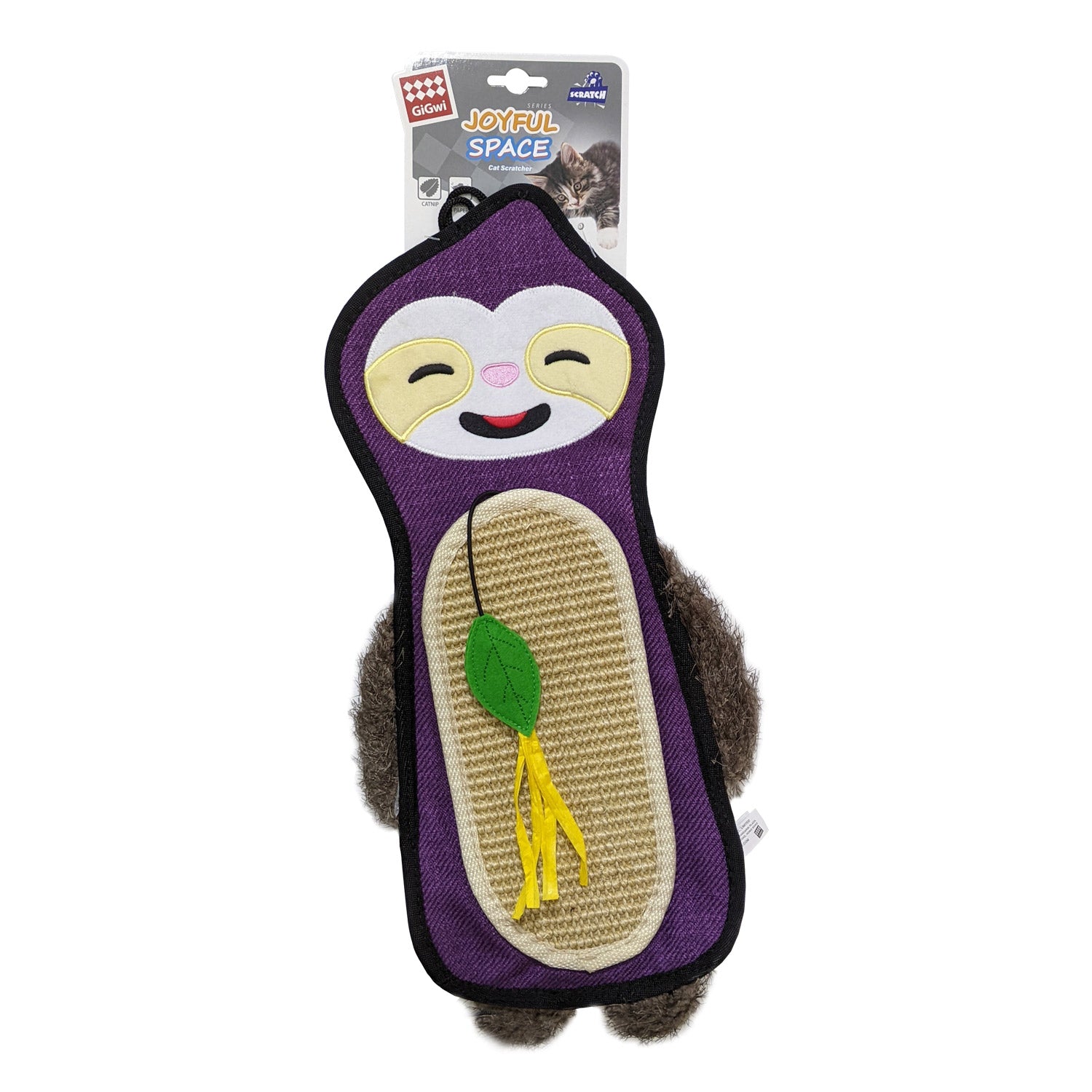 GIGWI Cat Scratcher with Catnip (Sloth)