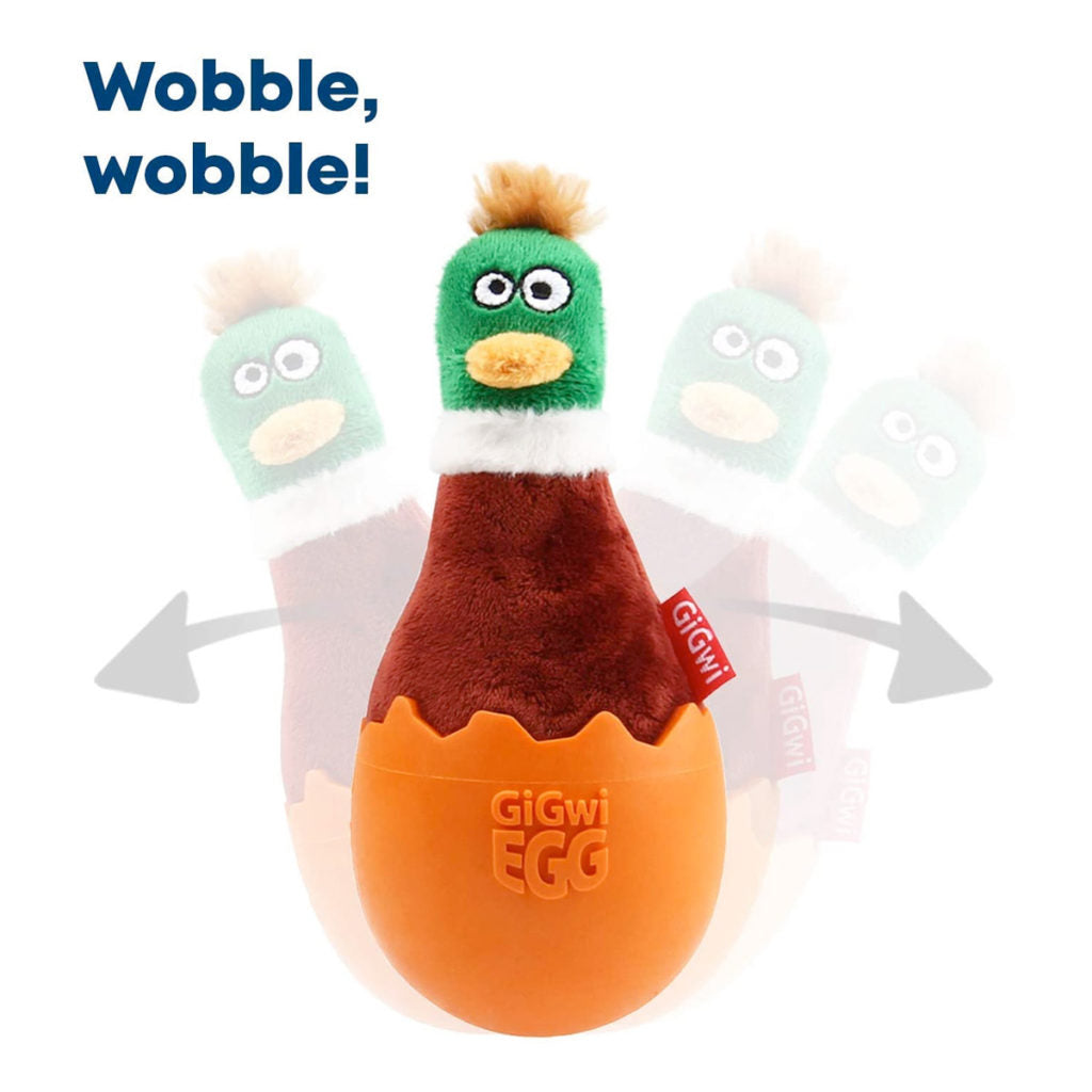 GIGWI EGG Wobble Fun Duck (Medium)