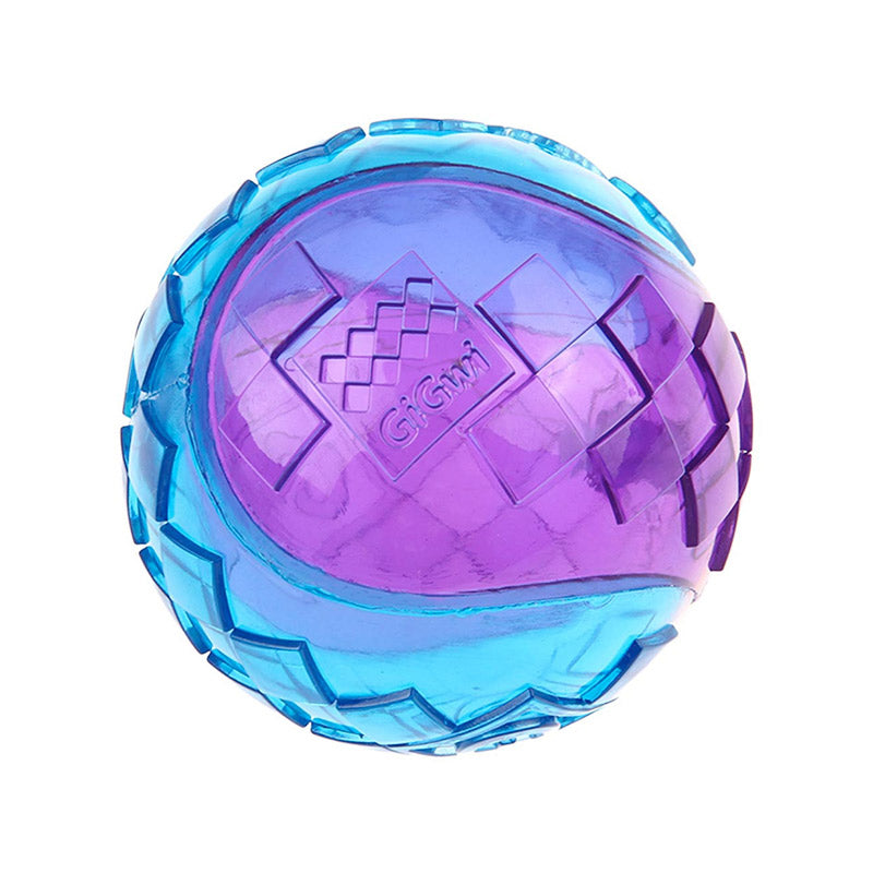 GIGWI Ball Purple/Blue Squeaker Transparent (Medium)