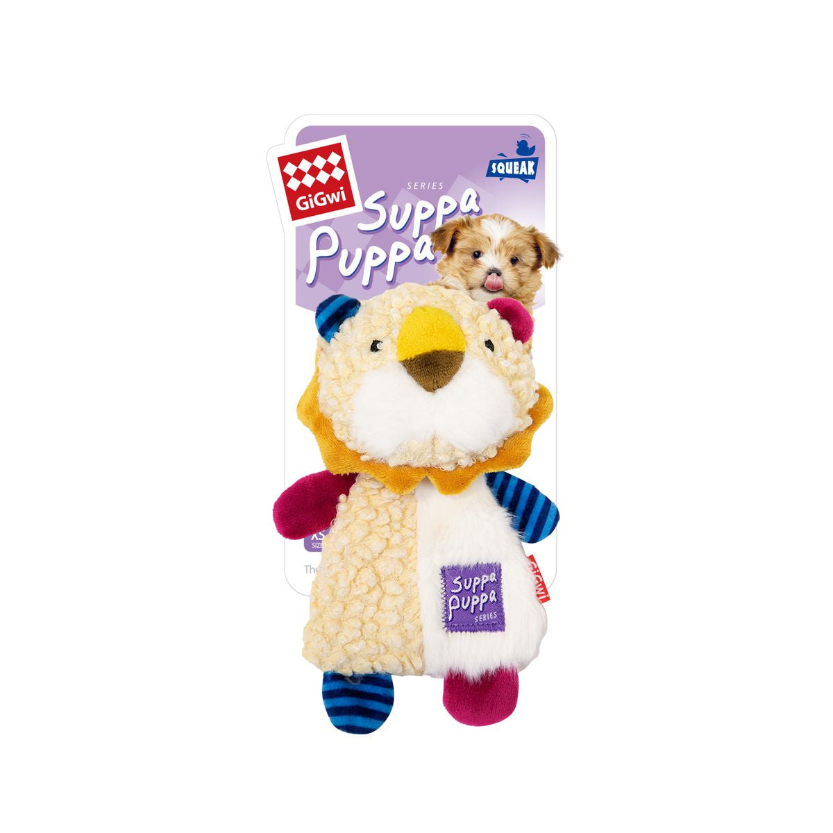 GIGWI Suppa Puppa Lion (Squeaker/Krinkle inside)