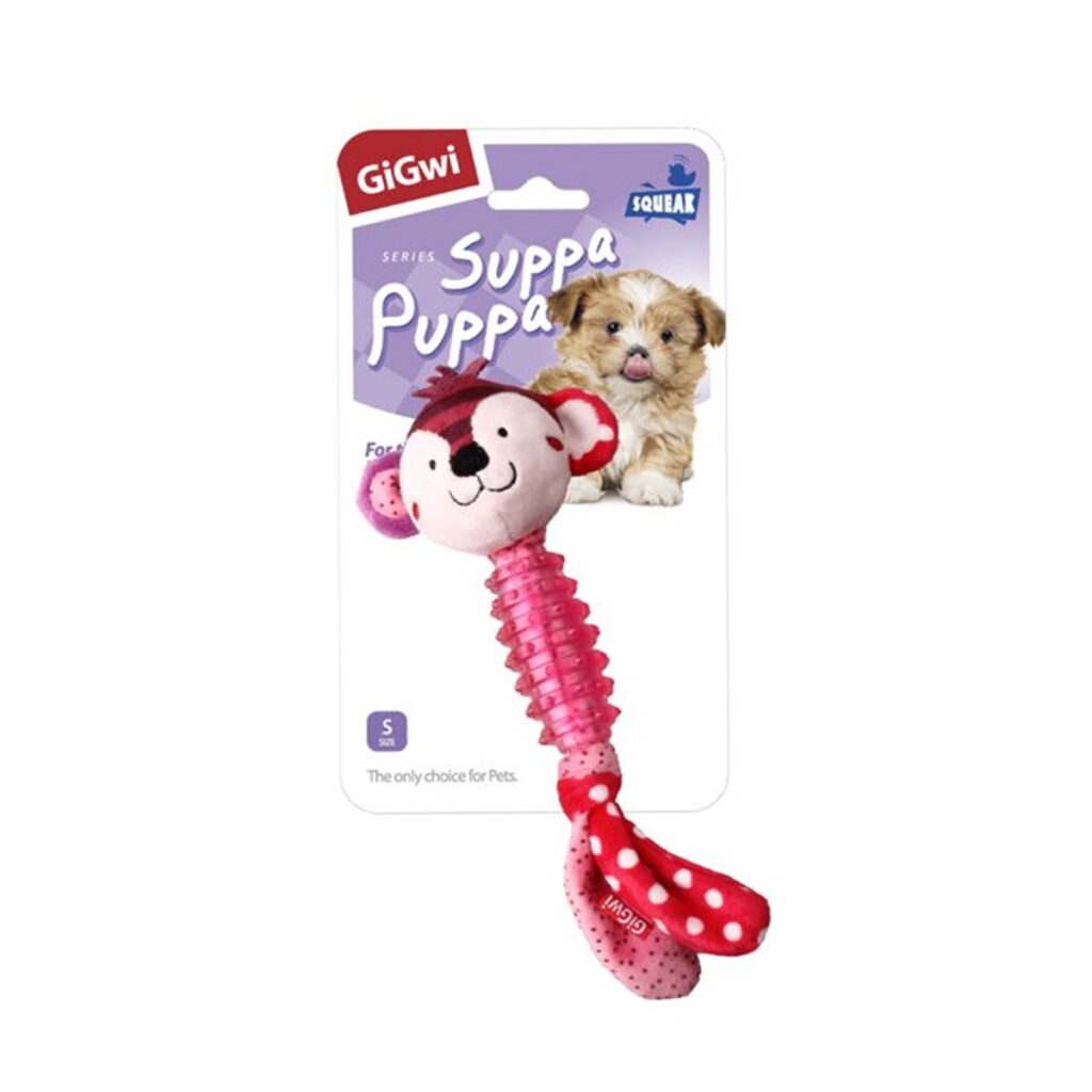 GIGWI Suppa Puppa Monkey with Squeaker inside (Small)