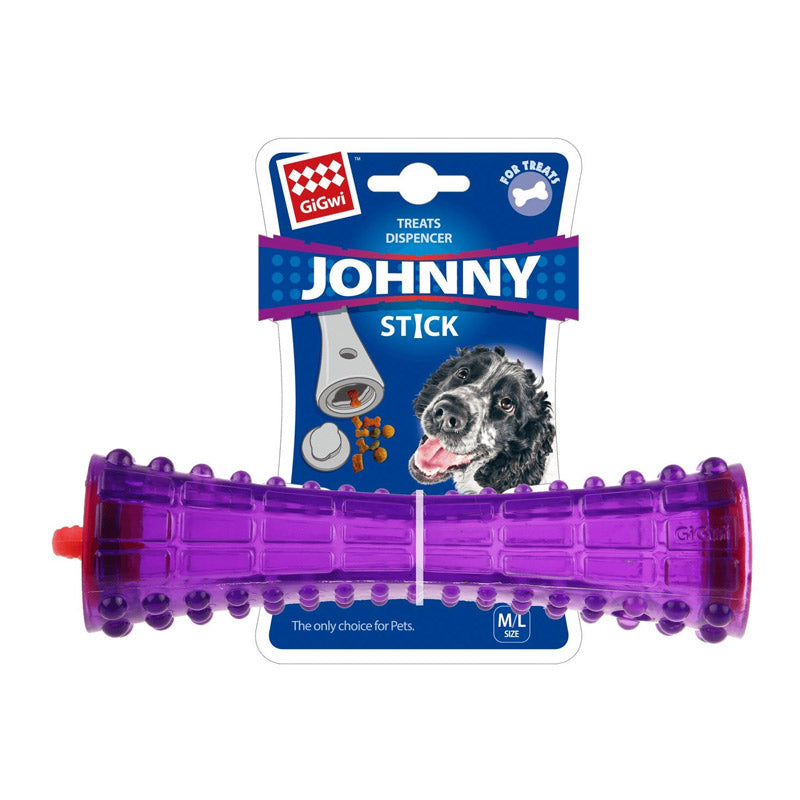 GIGWI Treat Dispenser 'Johnny Stick' Transparent (Purple)