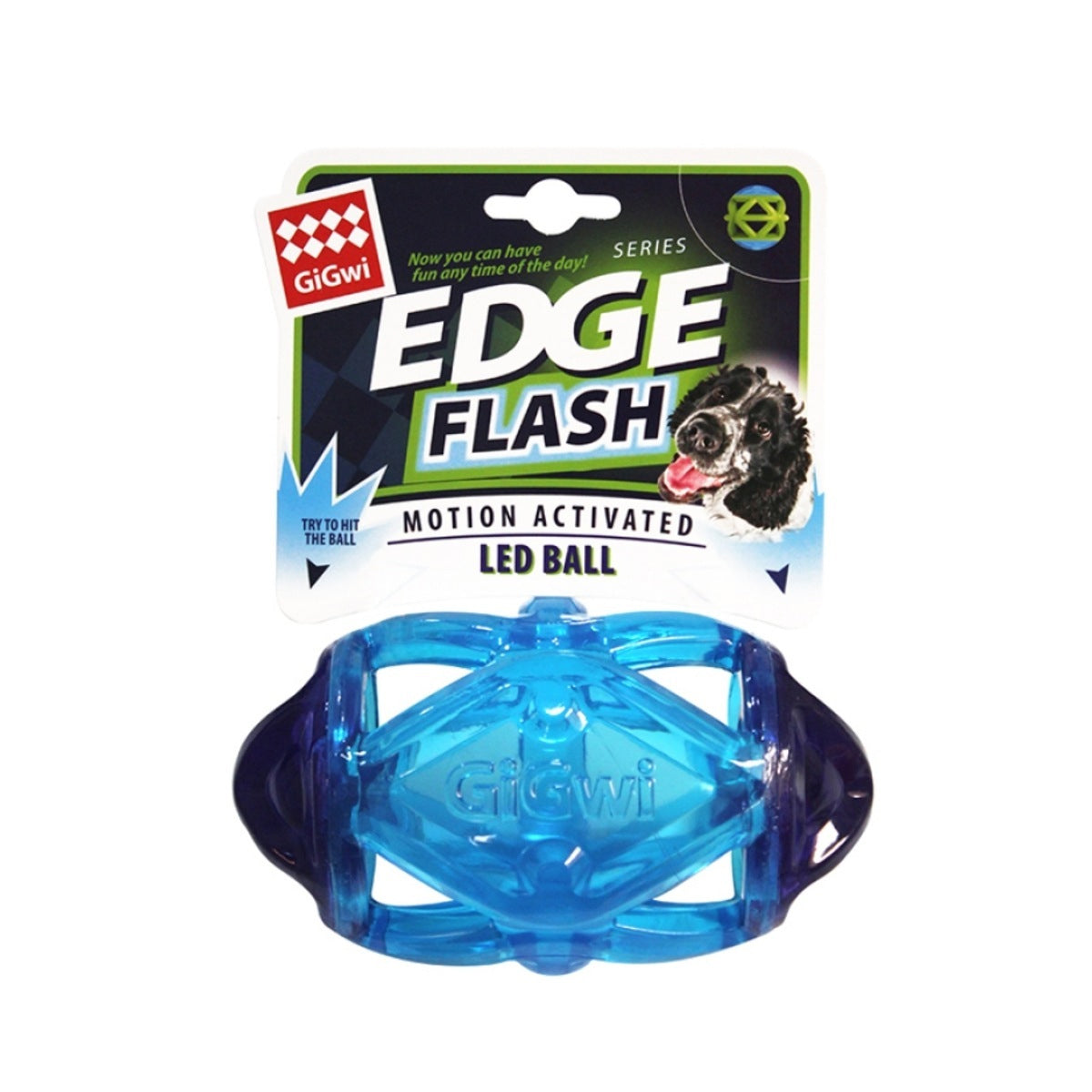 GIGWI TPR Rugby with Two LED (Blue)