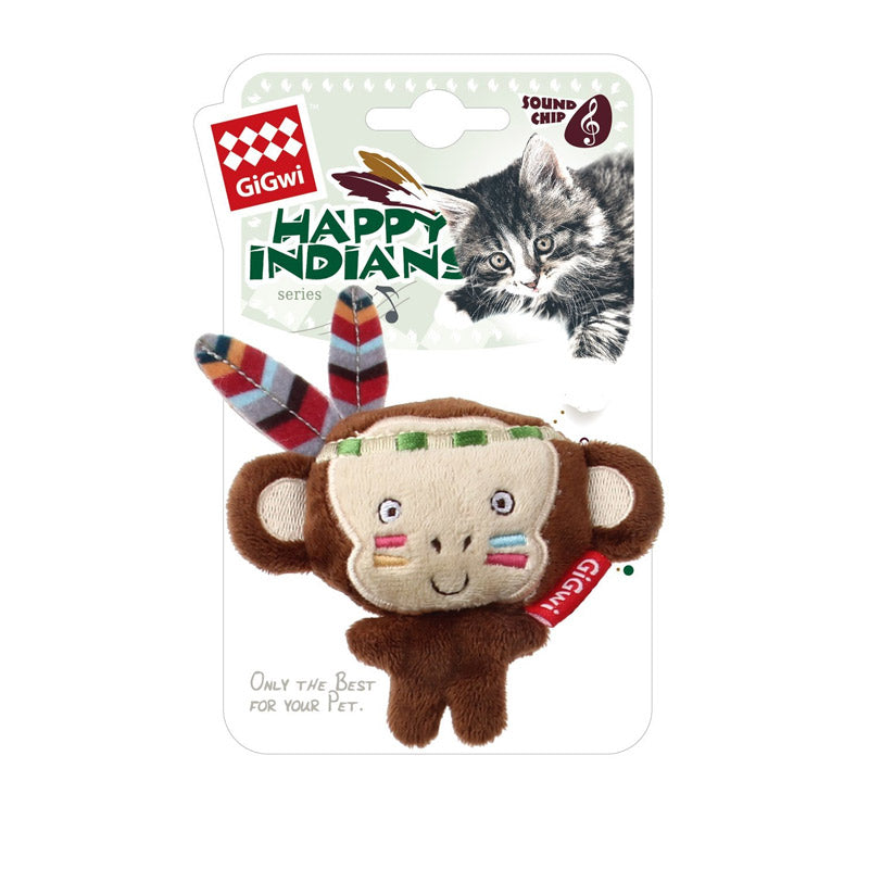 GIGWI "Melody Chaser" Happy Indian with Motion Activated Chip
