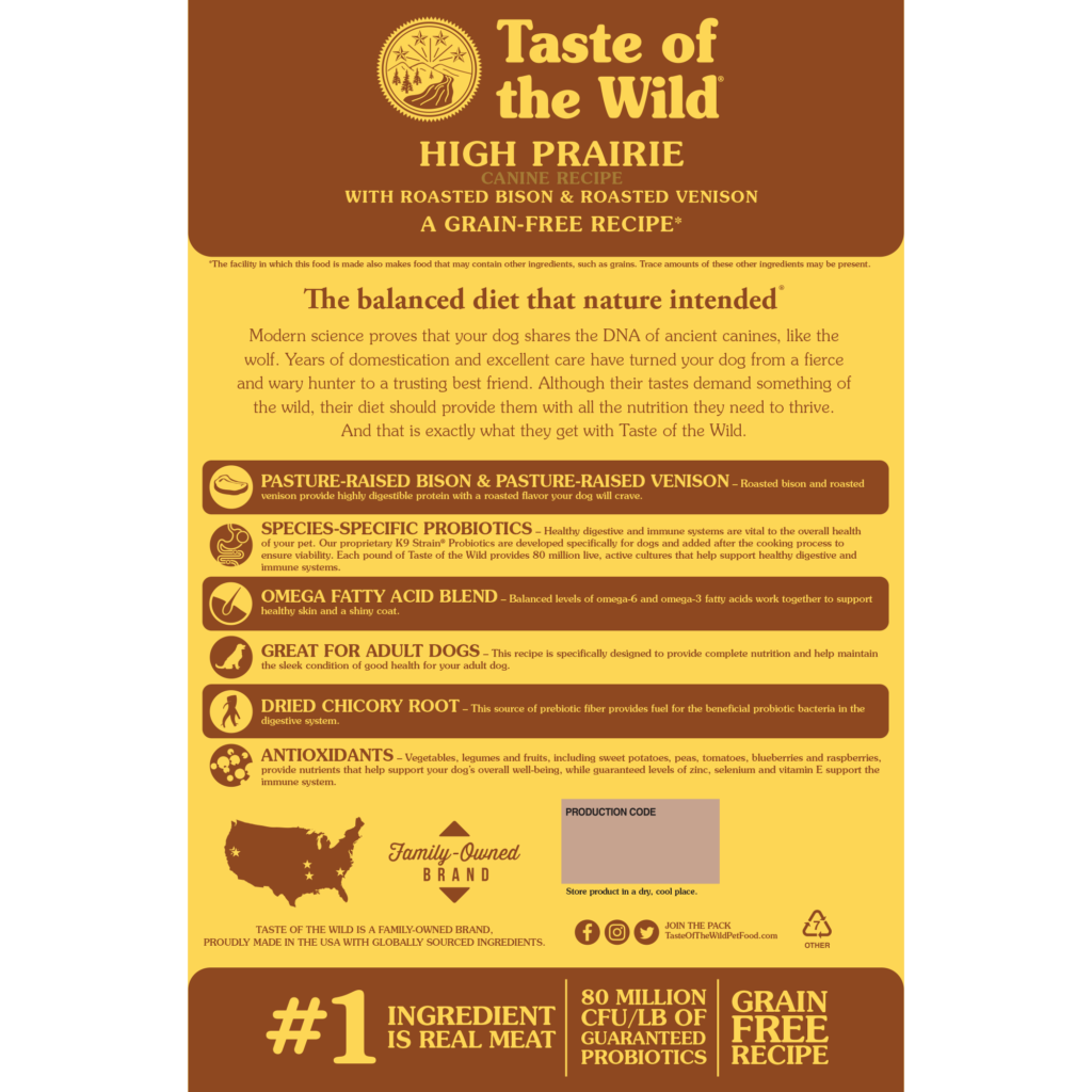 TASTE OF THE WILD High Prairie Canine Recipe