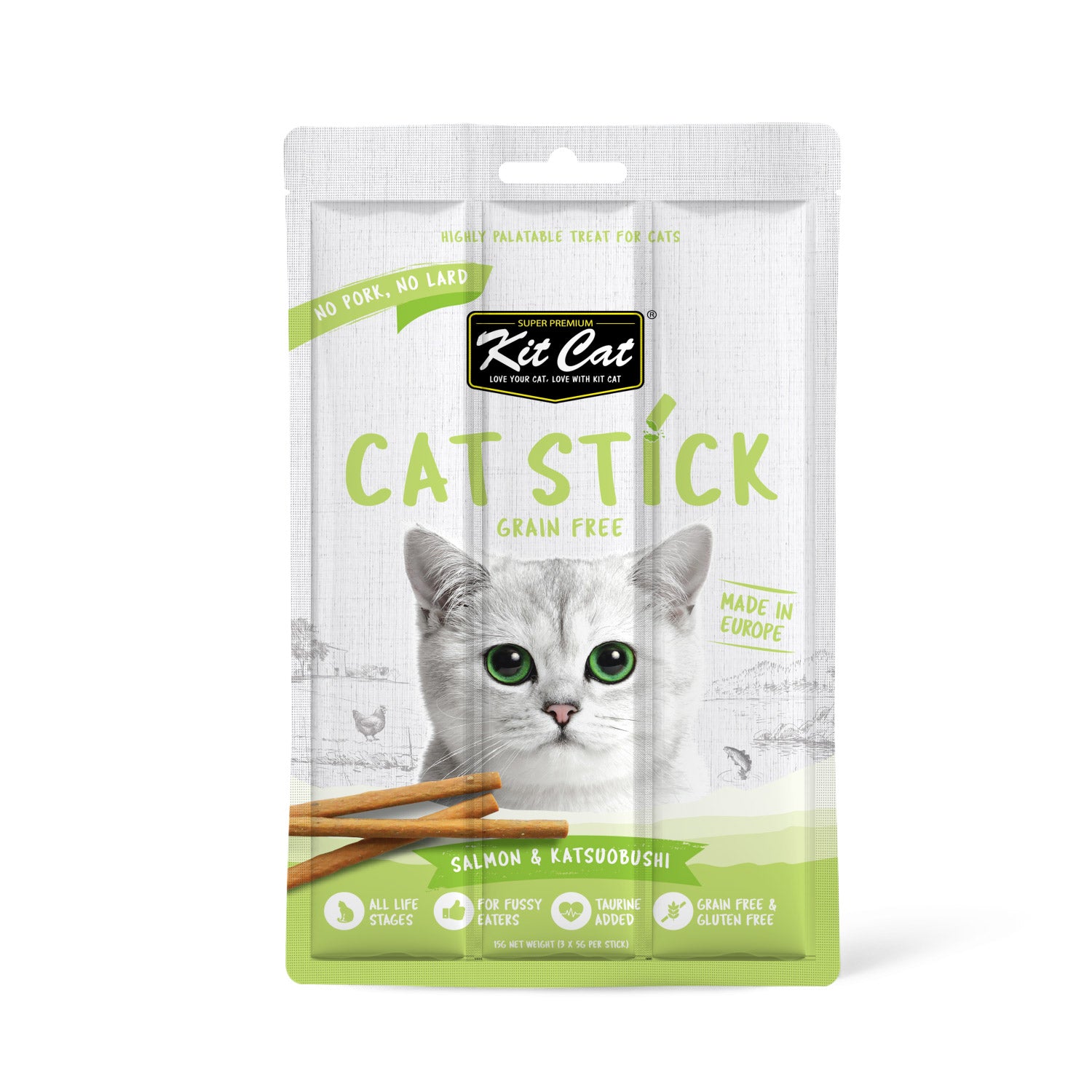 KIT CAT Grain-Free Cat Stick 15g (Various Flavours)
