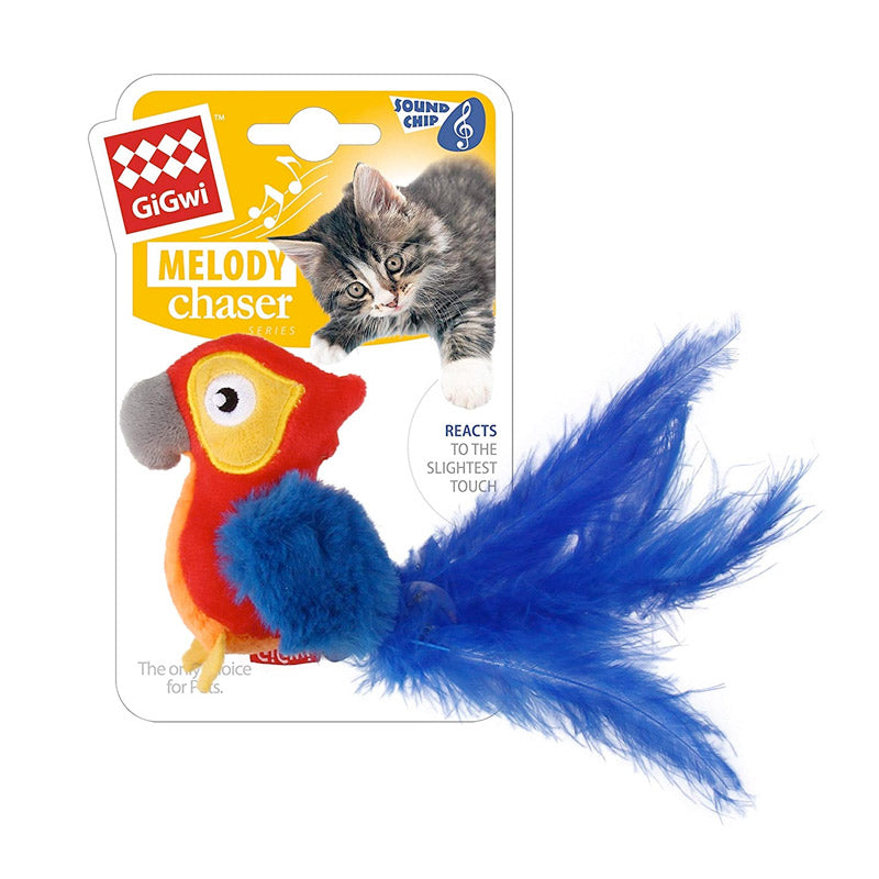 GIGWI "Melody Chaser" Motion Activated Chip (Red Parrot)
