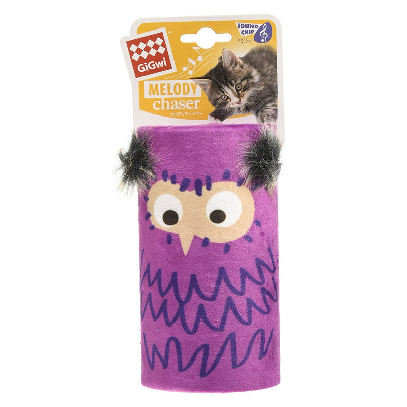 GIGWI "Melody Chaser" Tube with Sound Chip (Chaser Owl)
