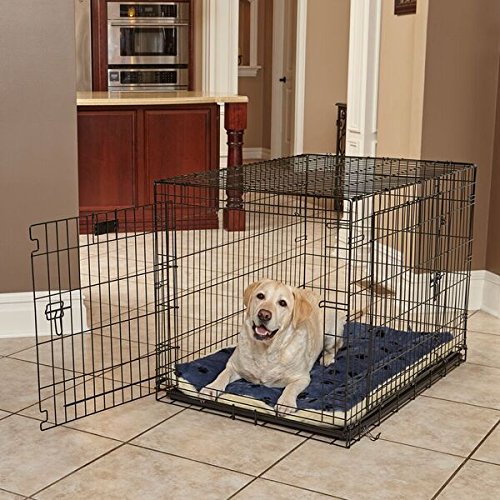 MIDWEST QuietTime Reversible Paw Print Fleece Bed