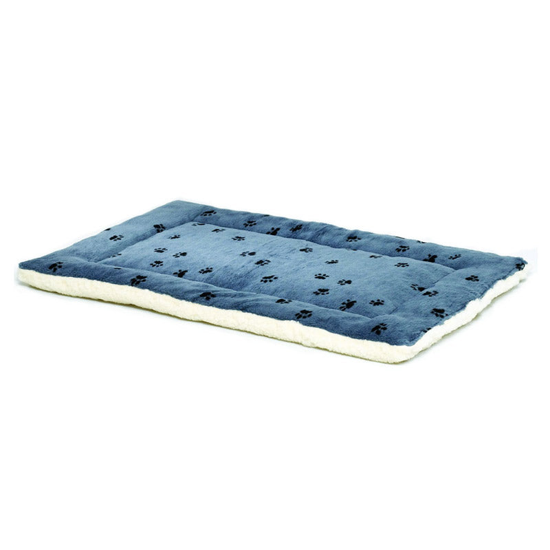 MIDWEST QuietTime Reversible Paw Print Fleece Bed