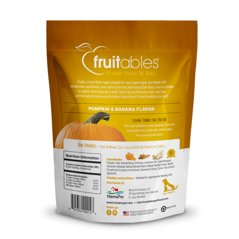 FRUITABLES Pumpkin & Banana Dog Treats 198gr