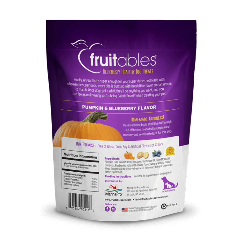 FRUITABLES Pumpkin & Blueberry Dog Treats 198gr