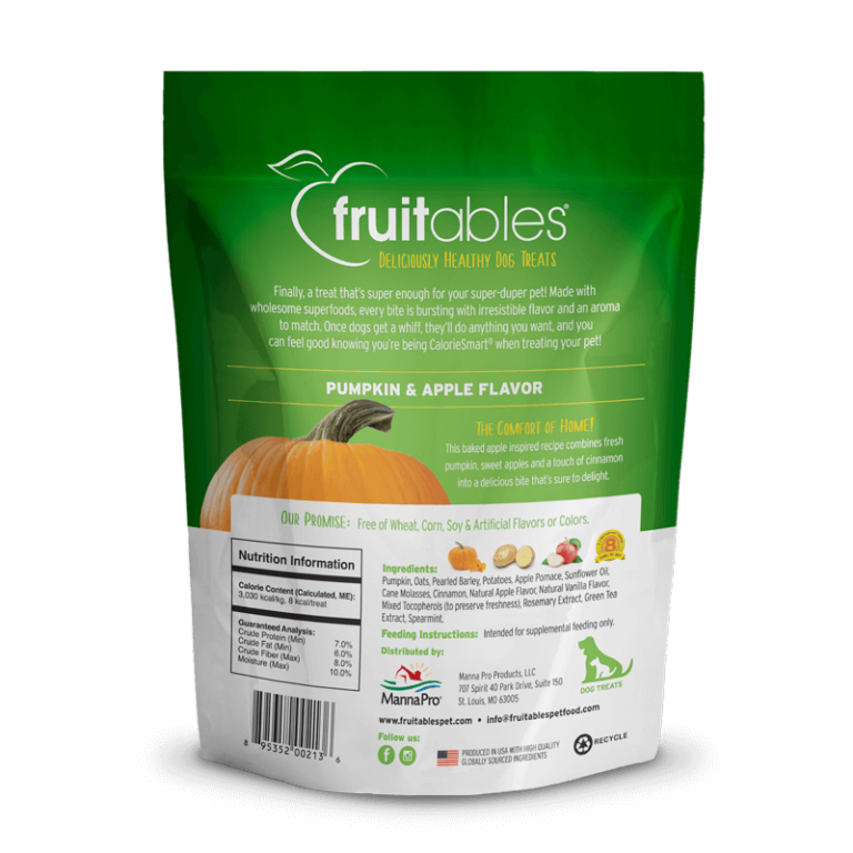 FRUITABLES Pumpkin & Apple Dog Treats 198gr