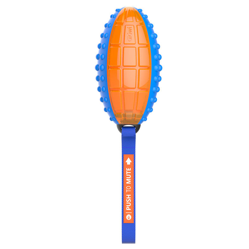 GIGWI 'Push to Mute' Rugby Ball (Blue/Orange)