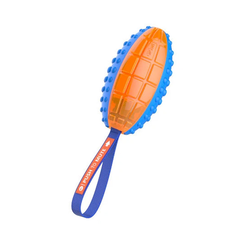 GIGWI 'Push to Mute' Rugby Ball (Blue/Orange)