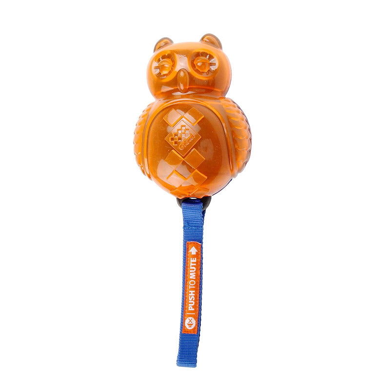 GIGWI 'Push to Mute' Owl (Blue/Orange)
