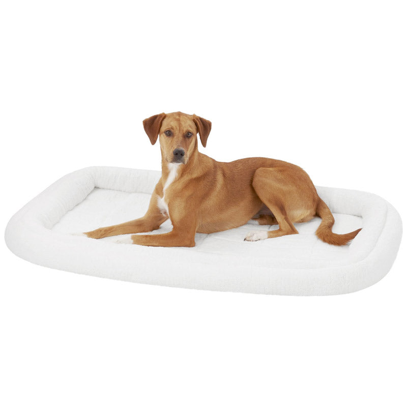 MIDWEST QuietTime Deluxe Fleece White Double Bolster Bed