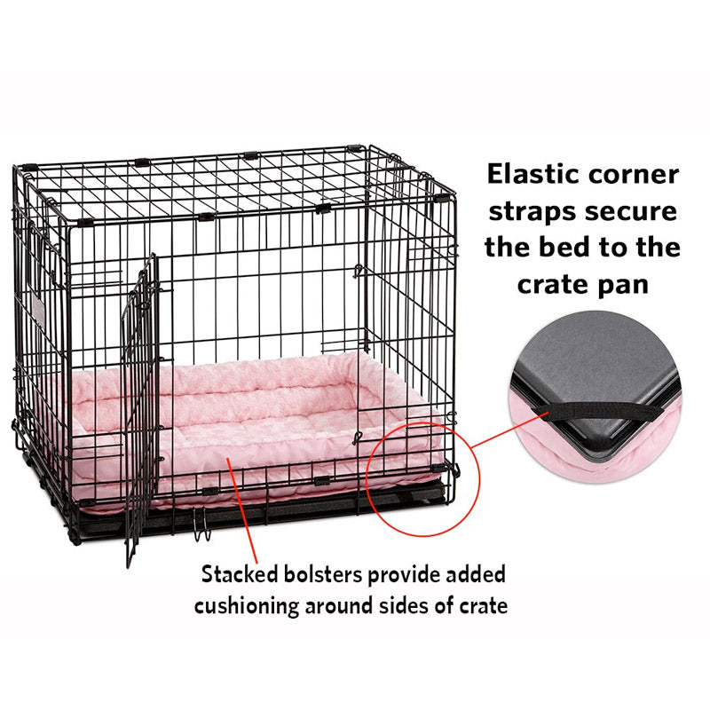 MIDWEST QuietTime Pink Double Bolster Bed