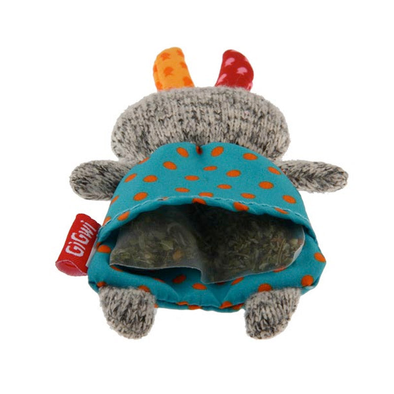 GIGWI Refillable Catnip Toy with 3 Catnip Bags (Rabbit)