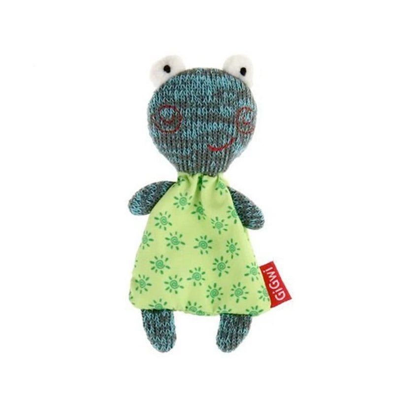 GIGWI Refillable Catnip Toy with 3 Catnip Bags (Frog)