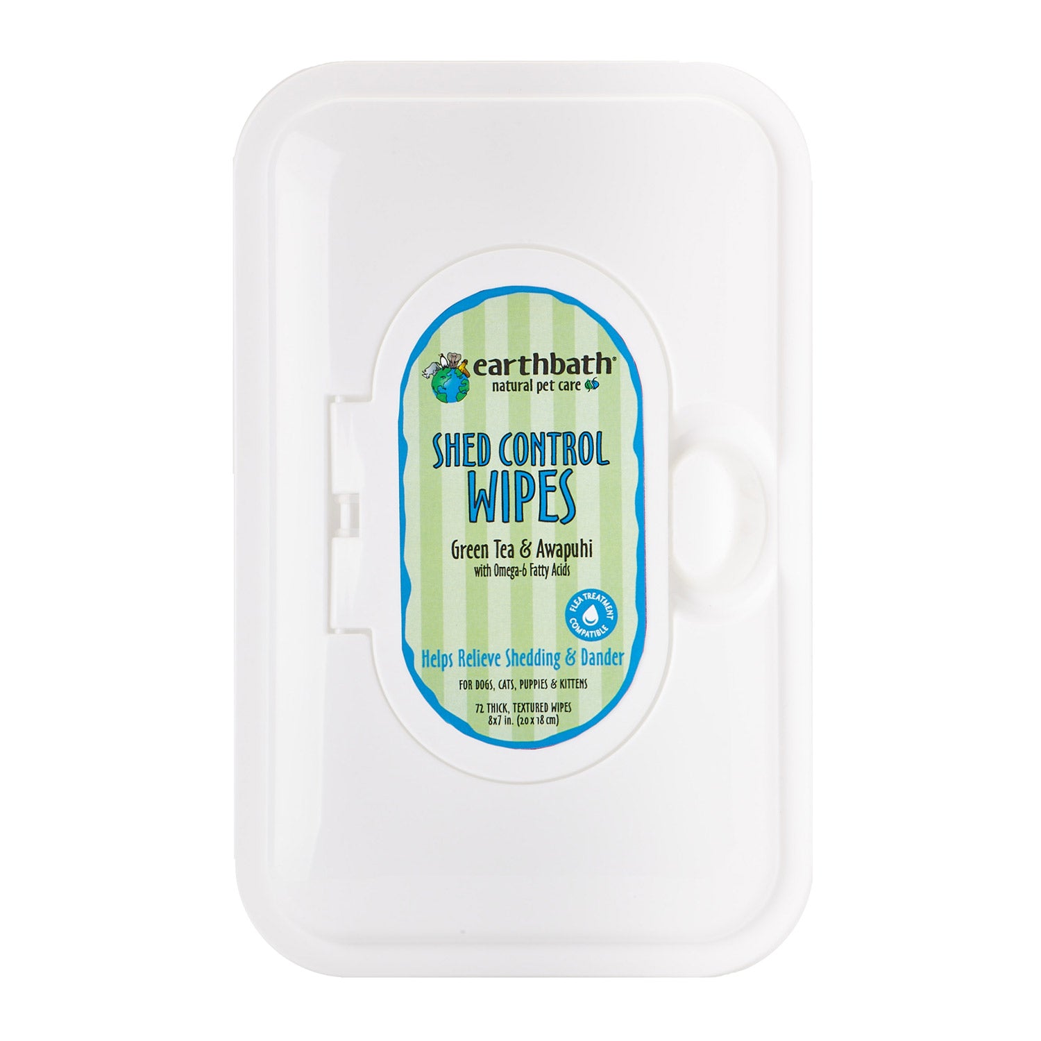 EARTHBATH Shed Control Wipes (Green Tea & Awapuhi) 72ct