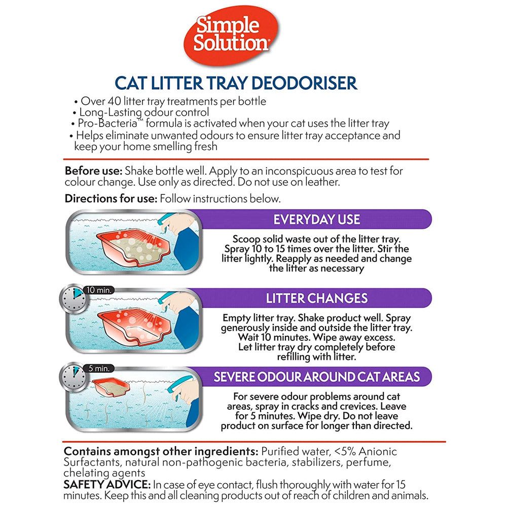 SIMPLE SOLUTION Cat Litter Odor Eliminator 500ml