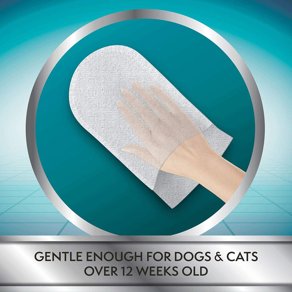 SIMPLE SOLUTION Pet Bath Hand Mitts (7 Handwipes)