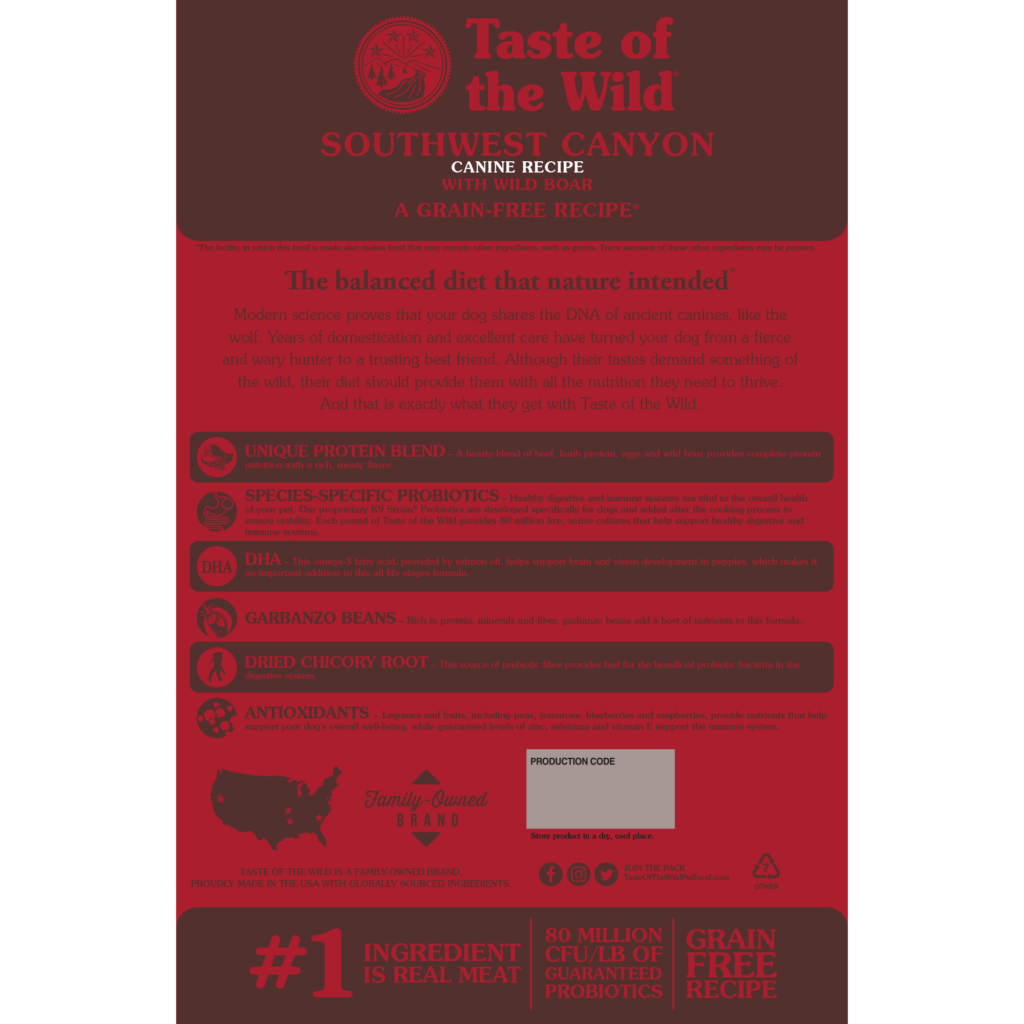 TASTE OF THE WILD Southwest Canyon Canine Recipe