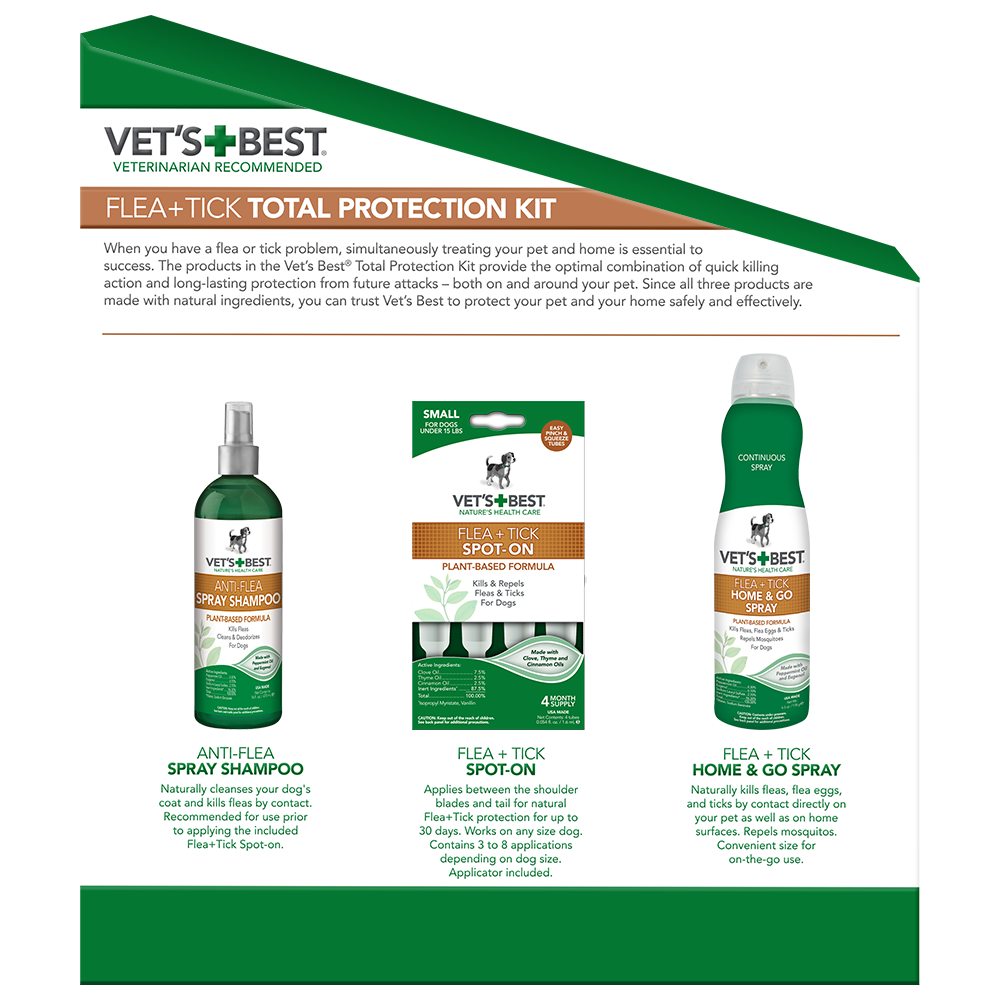 VET'S BEST Natural Anti-Flea Easy Spray Shampoo 470ml