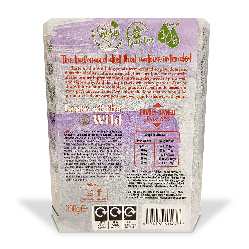 TASTE OF THE WILD Wet Food Tray (Salmon Fruit & Veg)