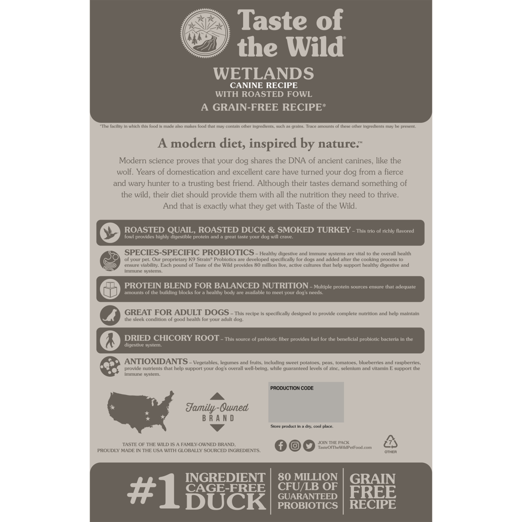 TASTE OF THE WILD Wetlands Canine Recipe