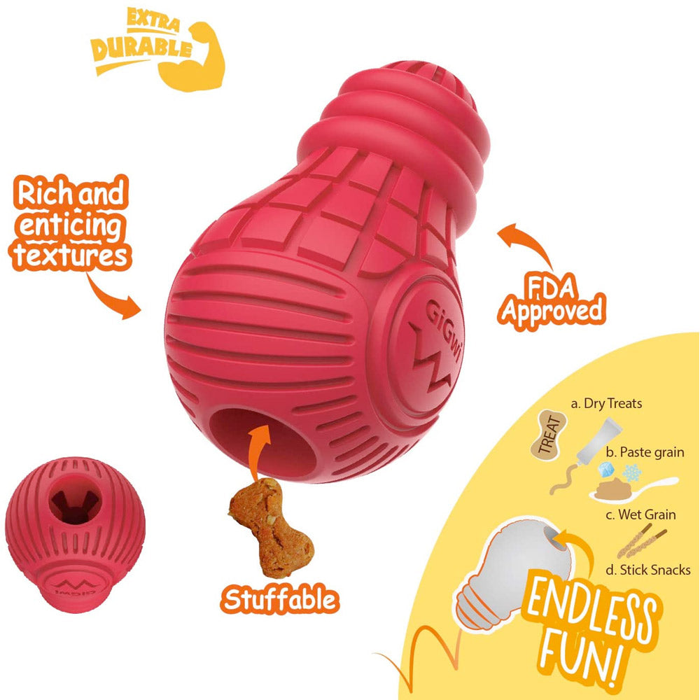 GIGWI Red Bulb Dispensing Treat (Medium)