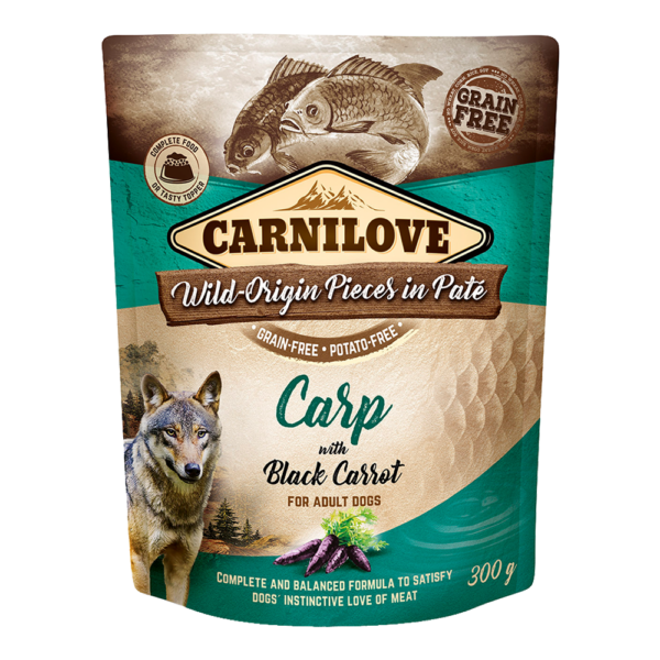 CARNILOVE Carp With Black Carrot For Adult Dogs (12 Pouches)