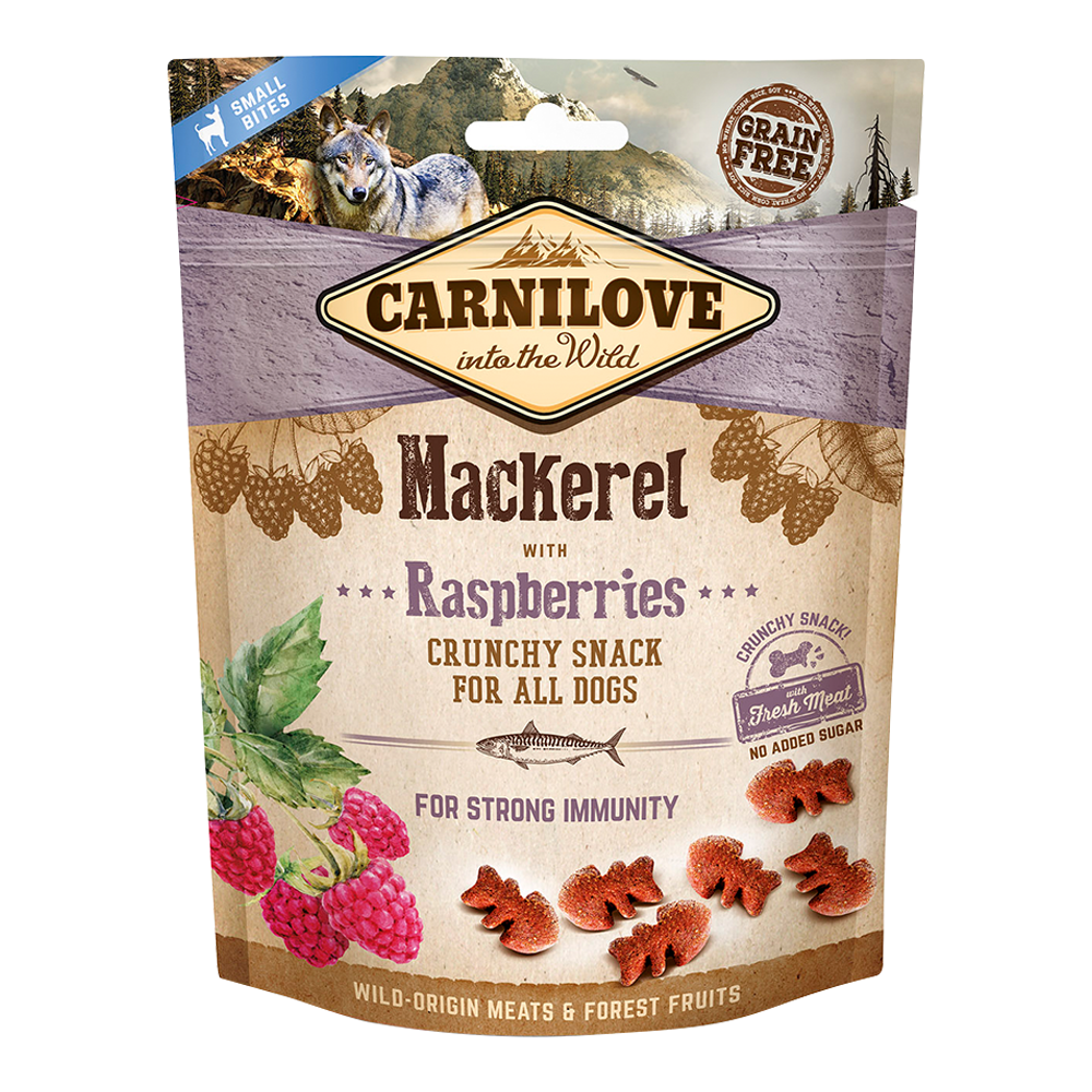 CARNILOVE Mackrel & Raspberries Crunchy Snack (200gr)