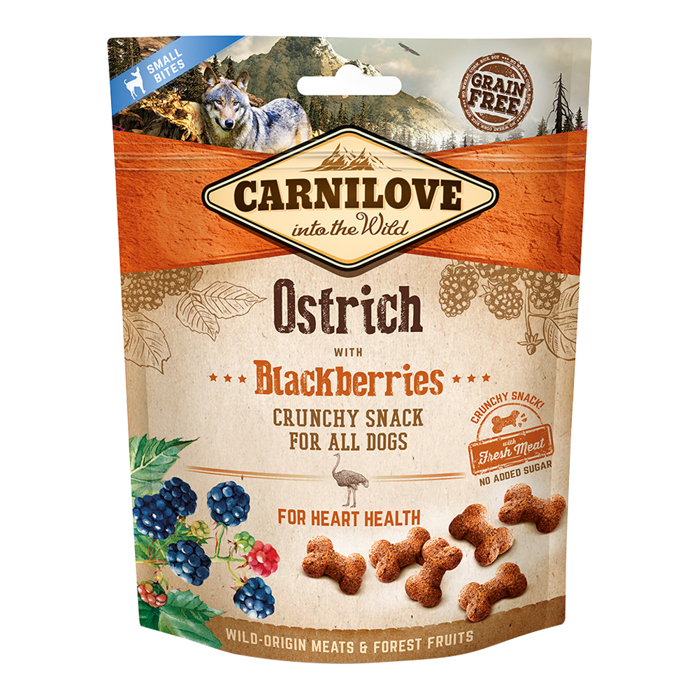 CARNILOVE Ostrich & Blackberries Crunchy Snack (200gr)