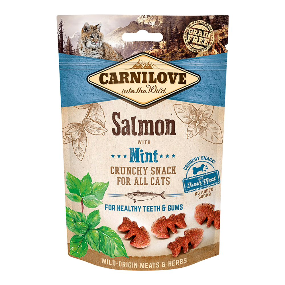 CARNILOVE Salmon & Mint Crunchy Snack For Cats (50gr)