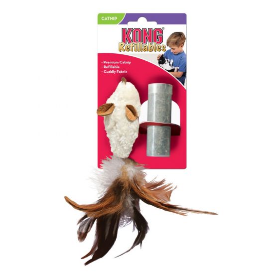 KONG Cat Toy Catnip Feather Mouse