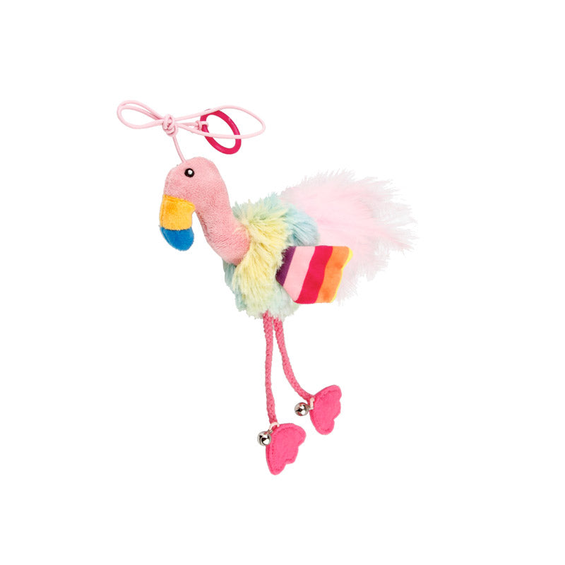 GIGWI Finger Ring Bird with Crinkle Paper and Bell (Pink&Blue)