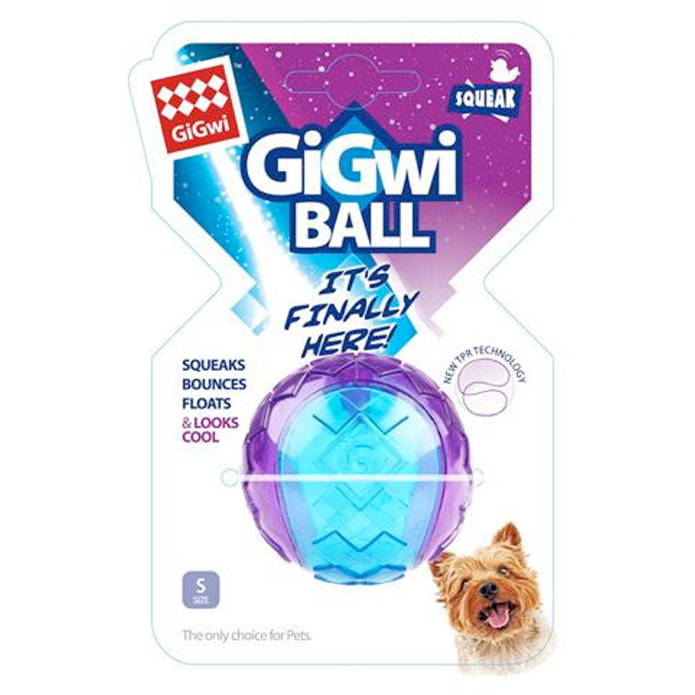 GIGWI Ball Purple/Blue Squeaker Transparent (Small)