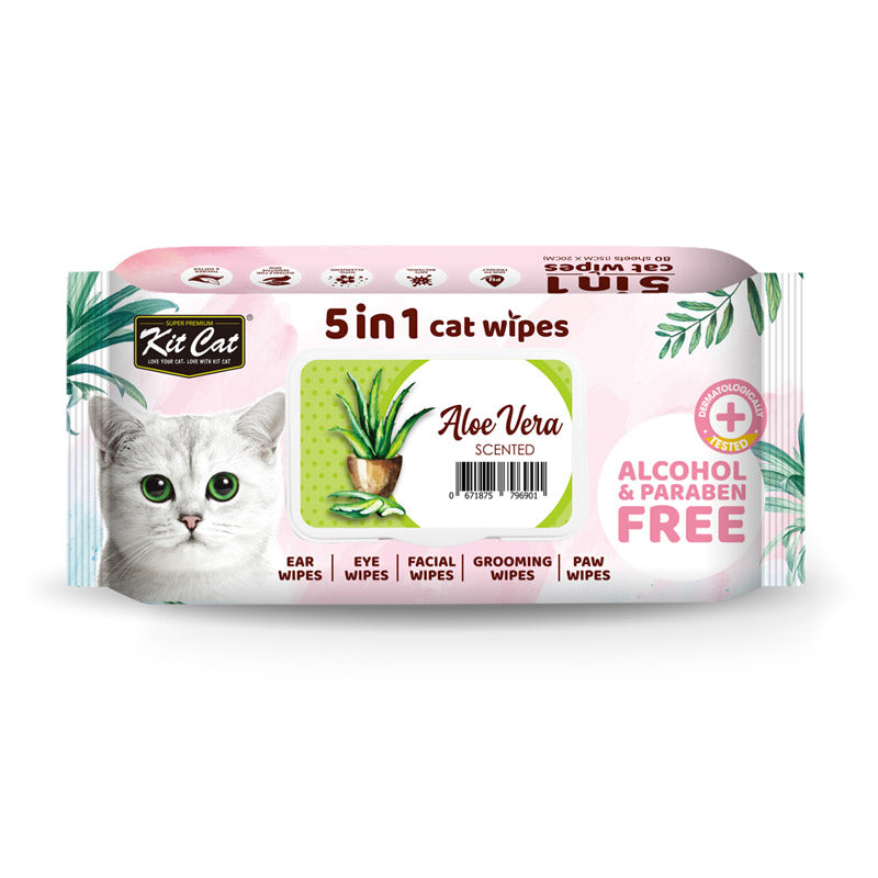 KIT CAT 5-in-1 Cat Wipes (Multiple Scents)